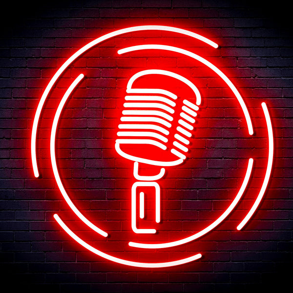 advpro-microphone-ultra-bright-led-neon-sign-fnu0376 - Red