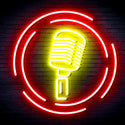 advpro-microphone-ultra-bright-led-neon-sign-fnu0376 - Red & Yellow