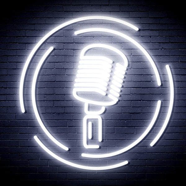 advpro-microphone-ultra-bright-led-neon-sign-fnu0376 - White