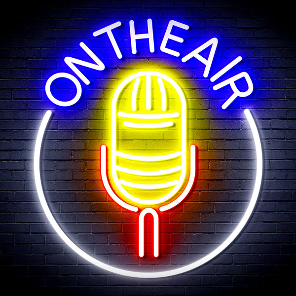advpro-on-the-air-microphone-ultra-bright-led-neon-sign-fnu0377 - Multi-Color 7