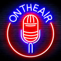 advpro-on-the-air-microphone-ultra-bright-led-neon-sign-fnu0377 - Red & Blue