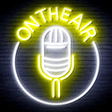 advpro-on-the-air-microphone-ultra-bright-led-neon-sign-fnu0377 - White & Yellow