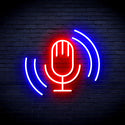 advpro-microphone-ultra-bright-led-neon-sign-fnu0378 - Blue & Red
