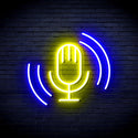 advpro-microphone-ultra-bright-led-neon-sign-fnu0378 - Blue & Yellow