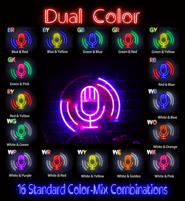 advpro-microphone-ultra-bright-led-neon-sign-fnu0378 - Dual-Color