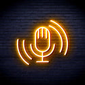 advpro-microphone-ultra-bright-led-neon-sign-fnu0378 - Golden Yellow