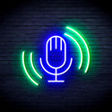advpro-microphone-ultra-bright-led-neon-sign-fnu0378 - Green & Blue