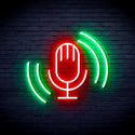 advpro-microphone-ultra-bright-led-neon-sign-fnu0378 - Green & Red