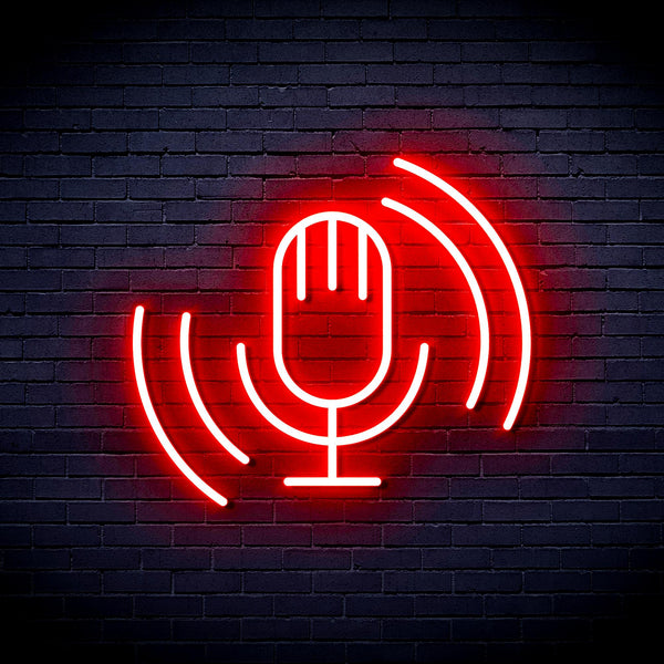 advpro-microphone-ultra-bright-led-neon-sign-fnu0378 - Red