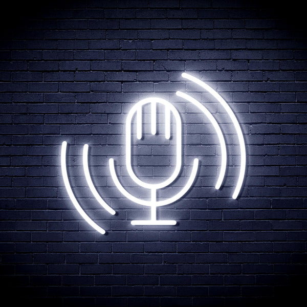 advpro-microphone-ultra-bright-led-neon-sign-fnu0378 - White