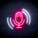 advpro-microphone-ultra-bright-led-neon-sign-fnu0378 - White & Pink