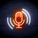 advpro-microphone-ultra-bright-led-neon-sign-fnu0378 - White & Orange