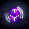 advpro-microphone-ultra-bright-led-neon-sign-fnu0378 - White & Purple