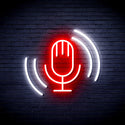 advpro-microphone-ultra-bright-led-neon-sign-fnu0378 - White & Red