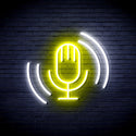 advpro-microphone-ultra-bright-led-neon-sign-fnu0378 - White & Yellow