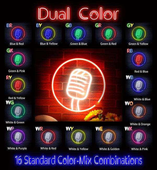 advpro-microphone-sign-ultra-bright-led-neon-sign-fnu0381 - Dual-Color