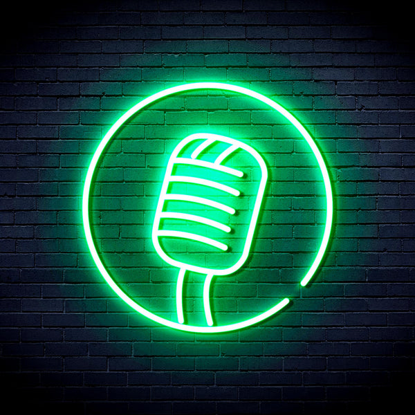 advpro-microphone-sign-ultra-bright-led-neon-sign-fnu0381 - Green