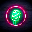 advpro-microphone-sign-ultra-bright-led-neon-sign-fnu0381 - Green & Pink