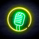 advpro-microphone-sign-ultra-bright-led-neon-sign-fnu0381 - Green & Yellow