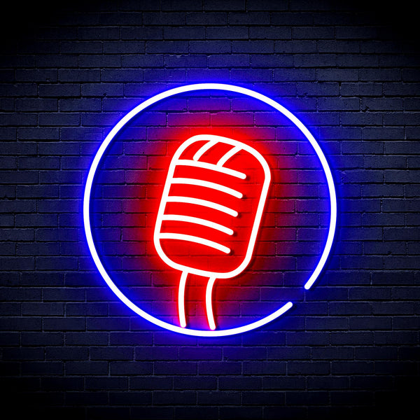 advpro-microphone-sign-ultra-bright-led-neon-sign-fnu0381 - Red & Blue