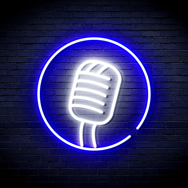 advpro-microphone-sign-ultra-bright-led-neon-sign-fnu0381 - White & Blue