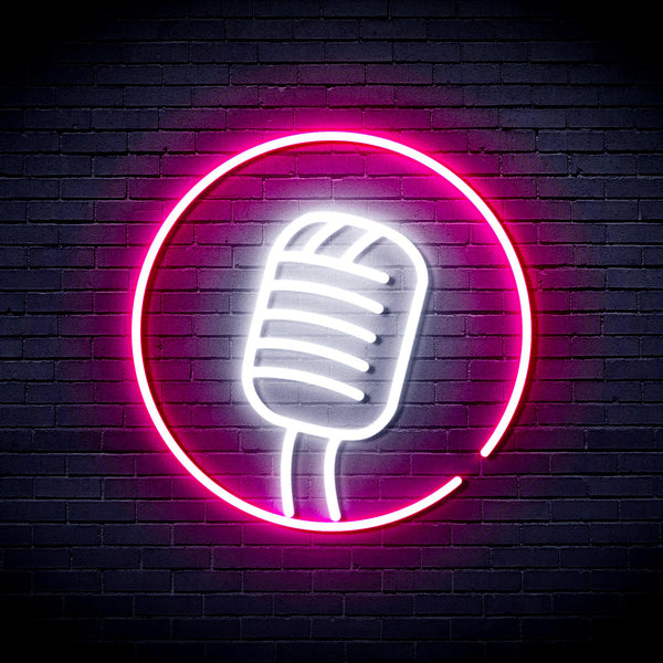 advpro-microphone-sign-ultra-bright-led-neon-sign-fnu0381 - White & Pink