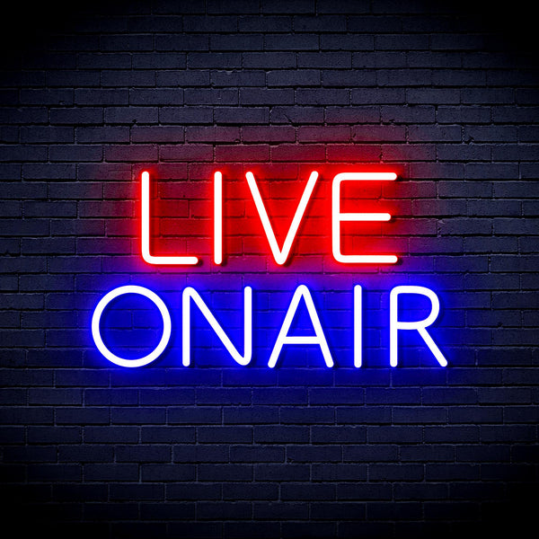 advpro-live-on-air-ultra-bright-led-neon-sign-fnu0382 - Blue & Red