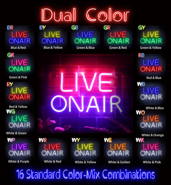 advpro-live-on-air-ultra-bright-led-neon-sign-fnu0382 - Dual-Color