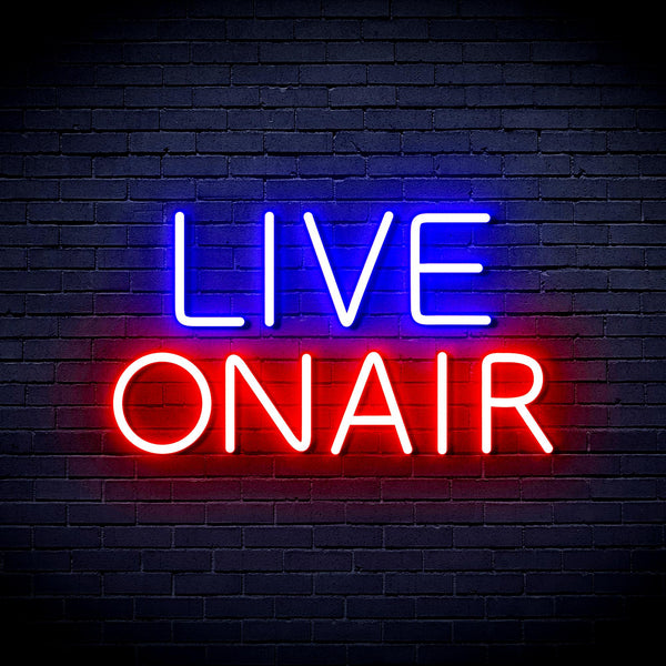 advpro-live-on-air-ultra-bright-led-neon-sign-fnu0382 - Red & Blue