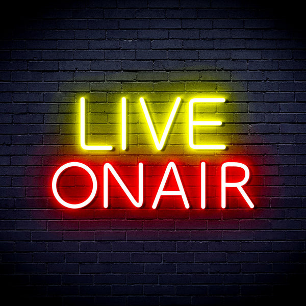 advpro-live-on-air-ultra-bright-led-neon-sign-fnu0382 - Red & Yellow