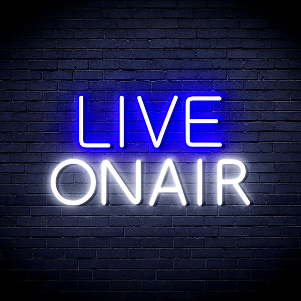 advpro-live-on-air-ultra-bright-led-neon-sign-fnu0382 - White & Blue