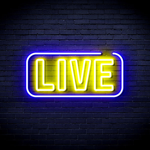 advpro-live-sign-ultra-bright-led-neon-sign-fnu0384 - Blue & Yellow