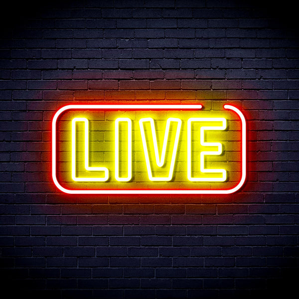 advpro-live-sign-ultra-bright-led-neon-sign-fnu0384 - Red & Yellow