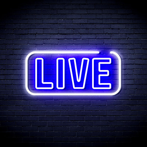 advpro-live-sign-ultra-bright-led-neon-sign-fnu0384 - White & Blue