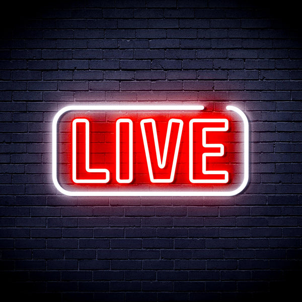 advpro-live-sign-ultra-bright-led-neon-sign-fnu0384 - White & Red