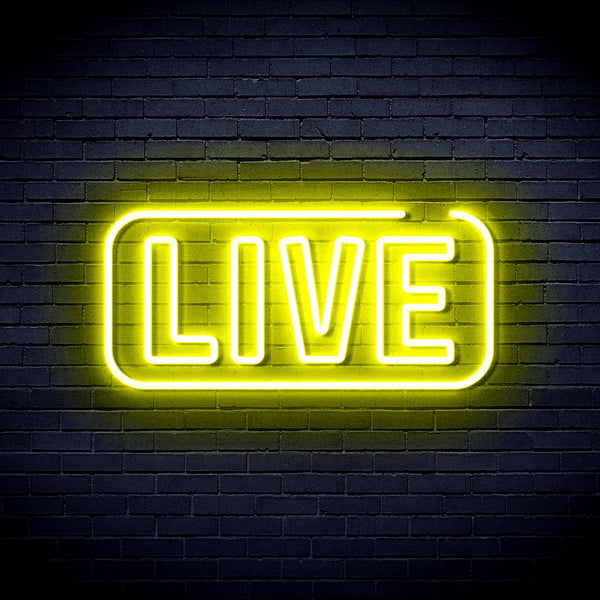 advpro-live-sign-ultra-bright-led-neon-sign-fnu0384 - Yellow