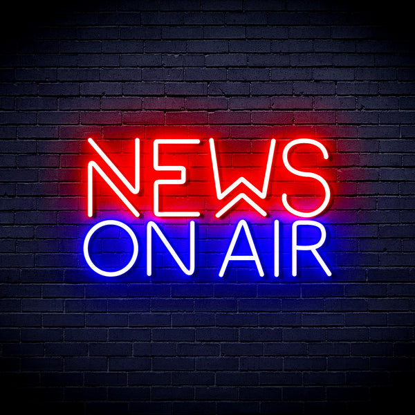 advpro-news-on-air-ultra-bright-led-neon-sign-fnu0385 - Blue & Red