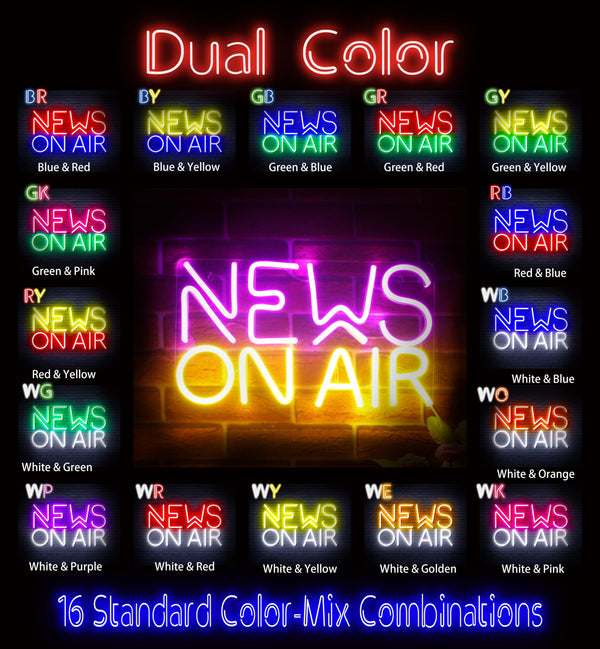 advpro-news-on-air-ultra-bright-led-neon-sign-fnu0385 - Dual-Color