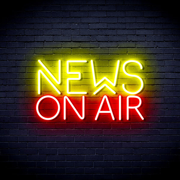 advpro-news-on-air-ultra-bright-led-neon-sign-fnu0385 - Red & Yellow