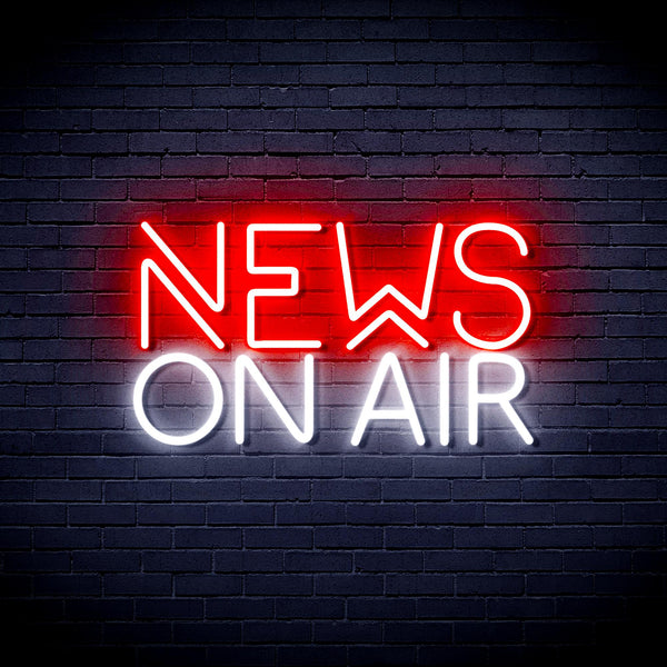 advpro-news-on-air-ultra-bright-led-neon-sign-fnu0385 - White & Red