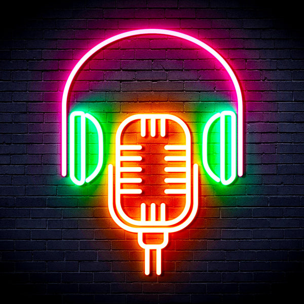 advpro-microphone-with-headphone-ultra-bright-led-neon-sign-fnu0387 - Multi-Color 5