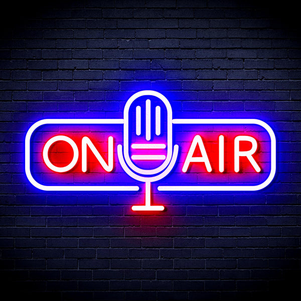 advpro-on-air-microphone-ultra-bright-led-neon-sign-fnu0388 - Blue & Red