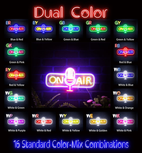 advpro-on-air-microphone-ultra-bright-led-neon-sign-fnu0388 - Dual-Color
