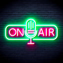 advpro-on-air-microphone-ultra-bright-led-neon-sign-fnu0388 - Green & Pink