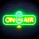 advpro-on-air-microphone-ultra-bright-led-neon-sign-fnu0388 - Green & Yellow