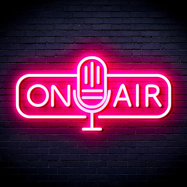advpro-on-air-microphone-ultra-bright-led-neon-sign-fnu0388 - Pink