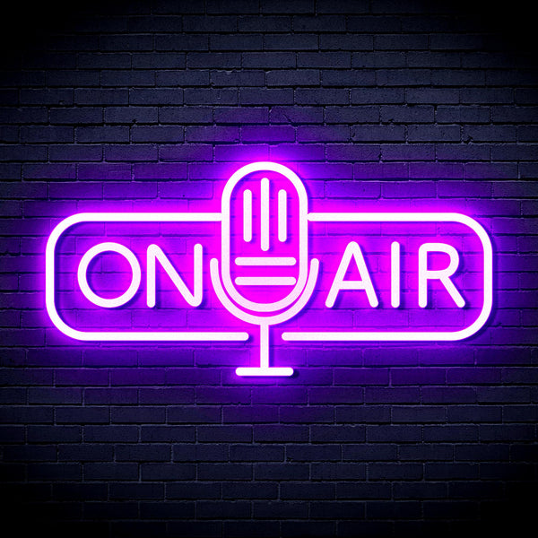 advpro-on-air-microphone-ultra-bright-led-neon-sign-fnu0388 - Purple