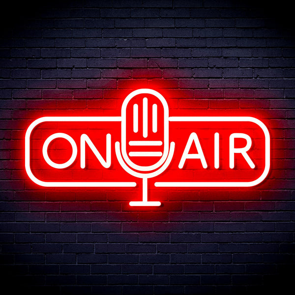 advpro-on-air-microphone-ultra-bright-led-neon-sign-fnu0388 - Red