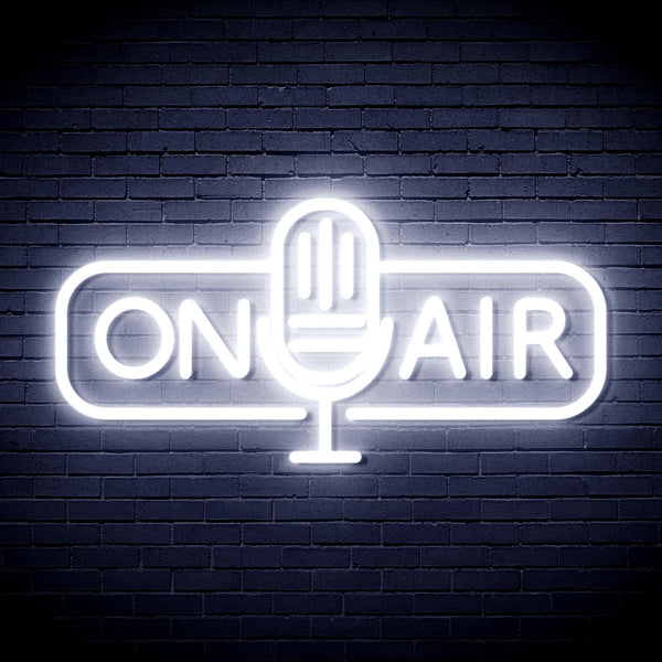 advpro-on-air-microphone-ultra-bright-led-neon-sign-fnu0388 - White