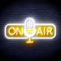 advpro-on-air-microphone-ultra-bright-led-neon-sign-fnu0388 - White & Golden Yellow